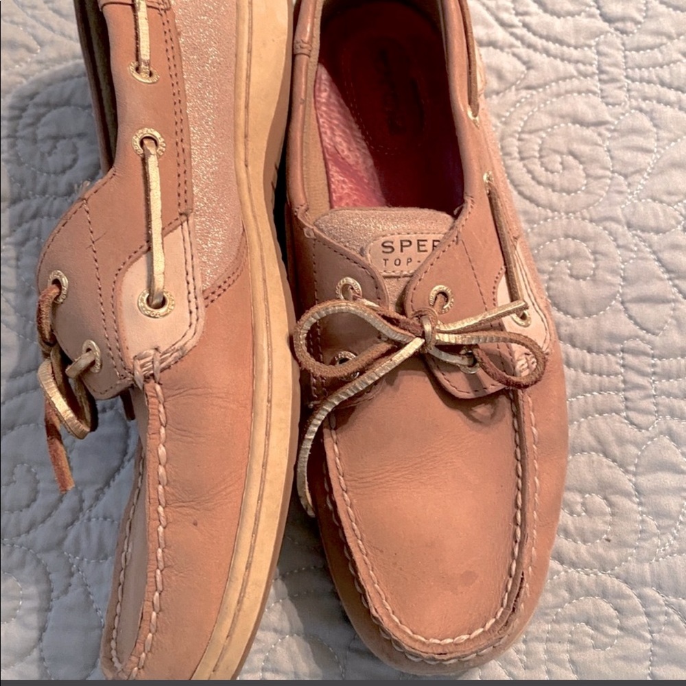 Sperry glitter women’s boat shoes